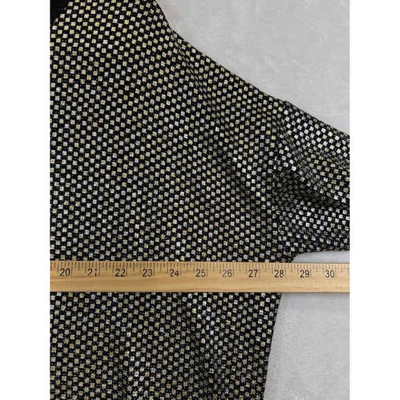 LuLaRoe Irma Tunic Black Gold and Carly Swing Dress Purple Womens XL Metallic - Picture 6 of 16